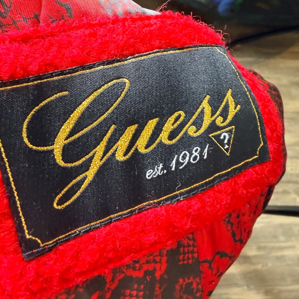 Guess Red and Black Patterned Jacket - image 4